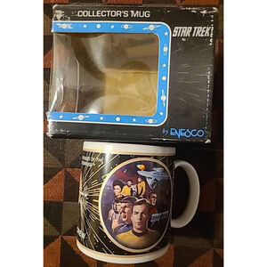 1994 Star Trek Collectors Mug Boxed The Crew Captain Kirk Vintage VTG Coffee